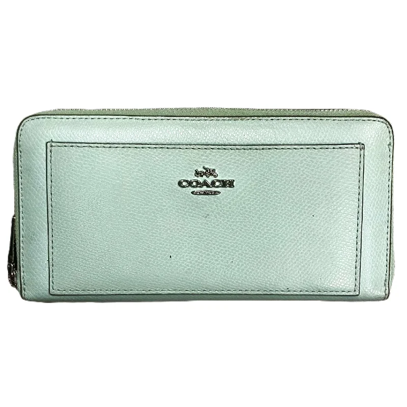 Coach crossbody bags with a woven leather strap for a unique textureWallet Designer By Coach, Size: Medium