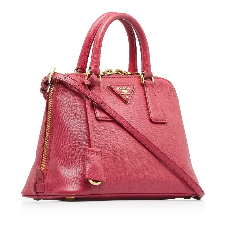 Ladies Prada Galleria bags with gold - toned hardware for a luxurious touchPrada Saffiano Lux Promenade Satchel (SHG-gst9st)