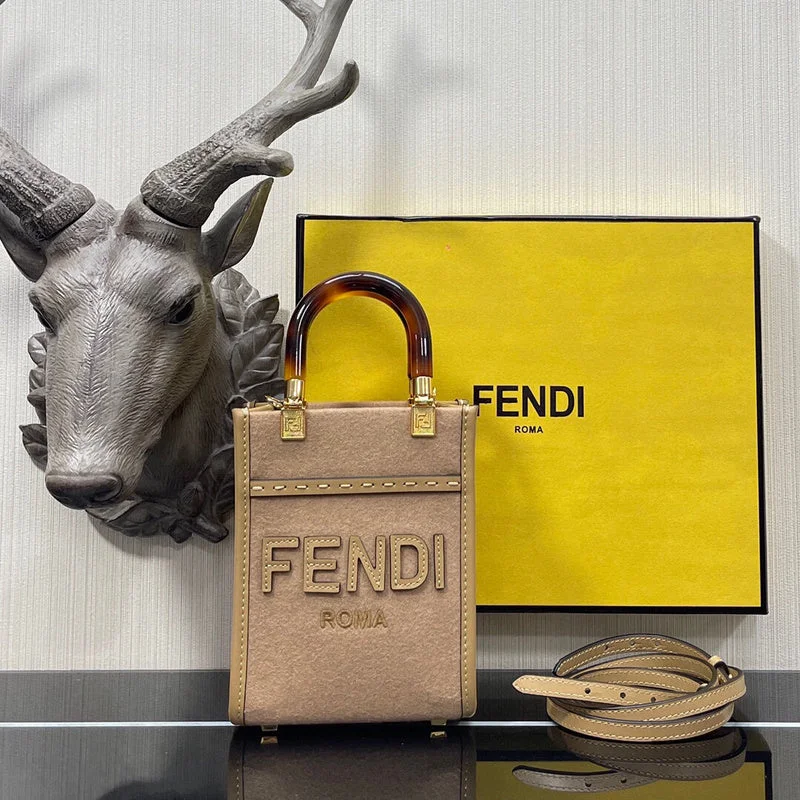 Fendi bags with a chain - link trim and a leather body for a modern and edgy lookBC - FENDI BAGS - 086