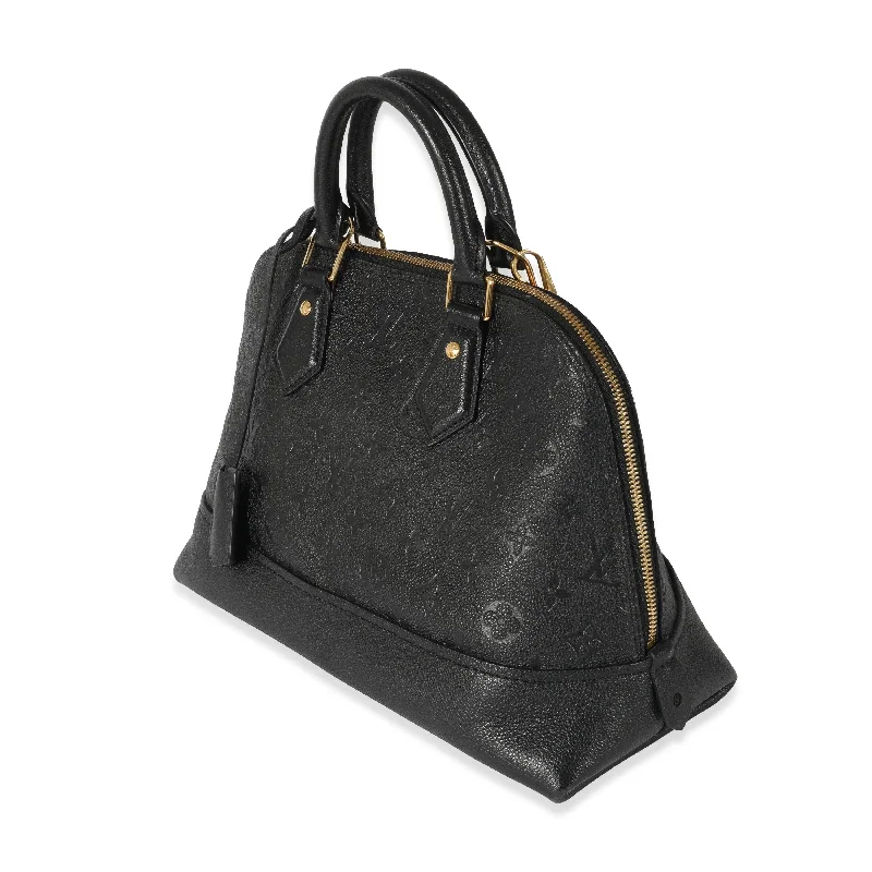 Louis Vuitton bags with a front - flap pocket for quick - access itemsLouis Vuitton Black Empreinte Neo Alma PM