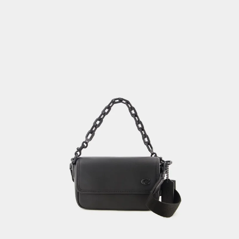 Coach Dempsey bags with a large capacity and a drawstring closureCharter Flap 18 Crossbody - Coach - Leather - Black