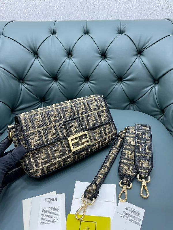 Ladies Fendi shoulder bags with a detachable phone stand for hands - free viewingWF -  Fendi Bag - 217