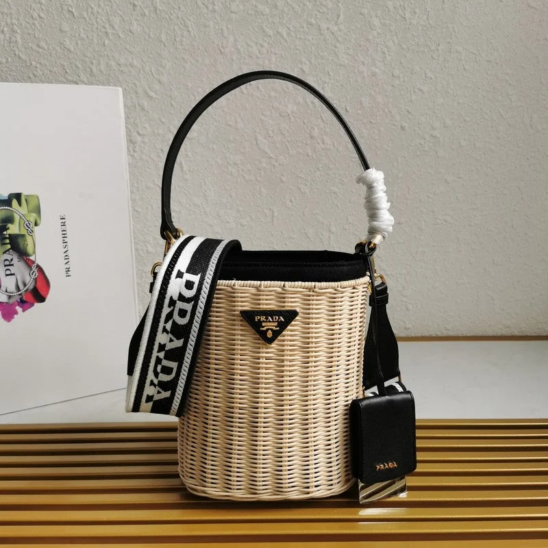 Medium - sized Prada tote bags in classic black for everyday versatilityWhimsy Finds - Prada Bags - 172