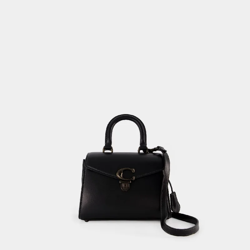 Coach tote bags with a spacious interior and multiple compartments for organizationSammy Top Handle 21 Bag - Coach - Leather - Black