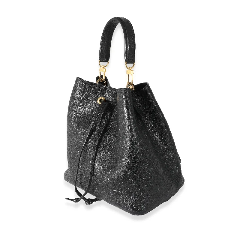 Louis Vuitton tote bags with a double - handle and shoulder - strap optionLouis Vuitton Black Empreinte NéoNoé MM