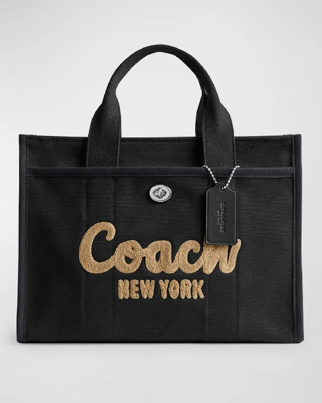 Ladies Coach Tabby bags with gold - toned hardware for a touch of luxuryLogo Canvas Cargo Tote Bag