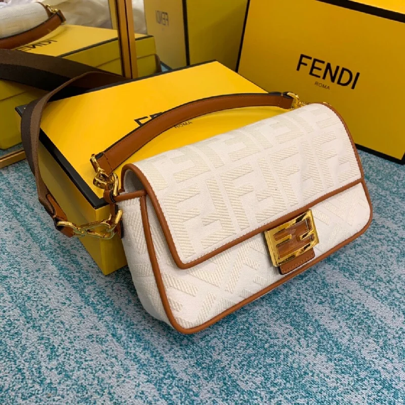 Fendi tote bags with a hand - painted FF pattern for an artisanal and one - of - a - kind touchFendi Baguette Bag