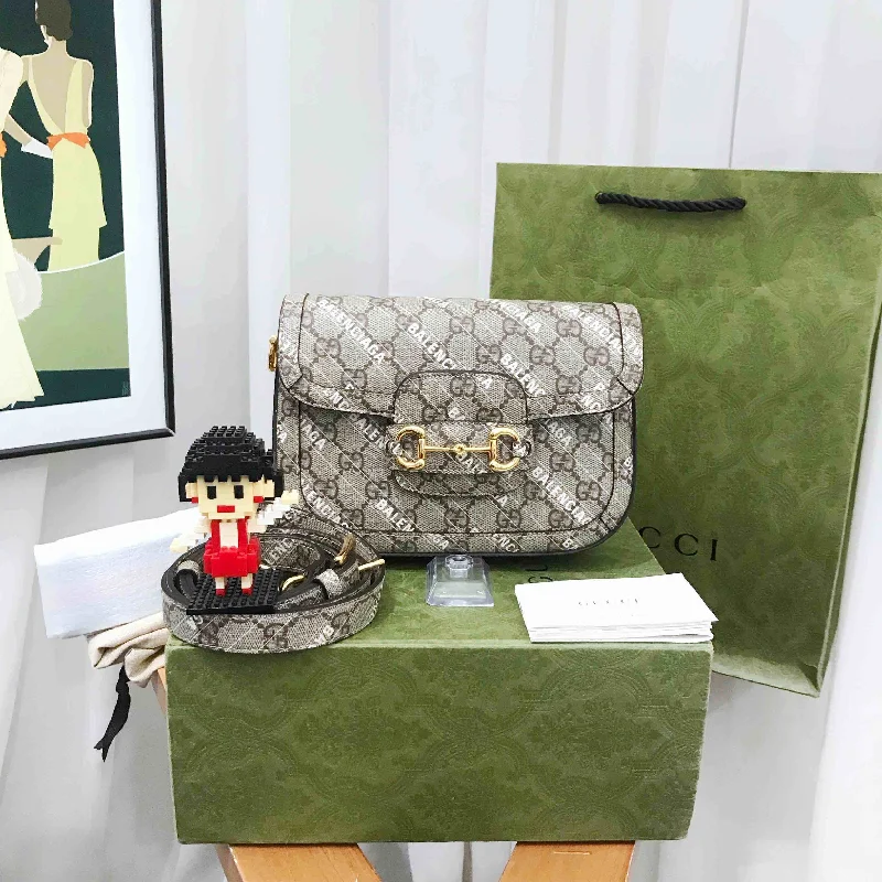 Women Gucci bags with interlocking G hardware for a classic lookWomen Gucci bags with interlocking G hardware for a classic lookGucci 1955 Beige Mini Saddle Bag