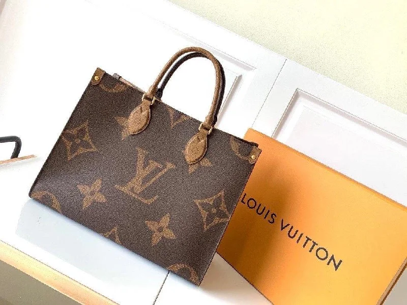 Louis Vuitton bags with a front - flap pocket for quick - access itemsLouis Vuitton OnTheGo MM Tote Bag