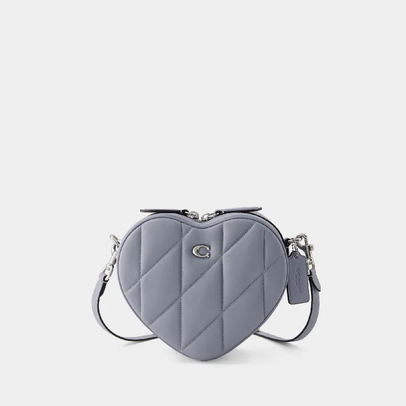 Coach crossbody bags in a vibrant, eye - catching color for a bold statementHeart Crossbody - Coach - Leather - Grey Blue