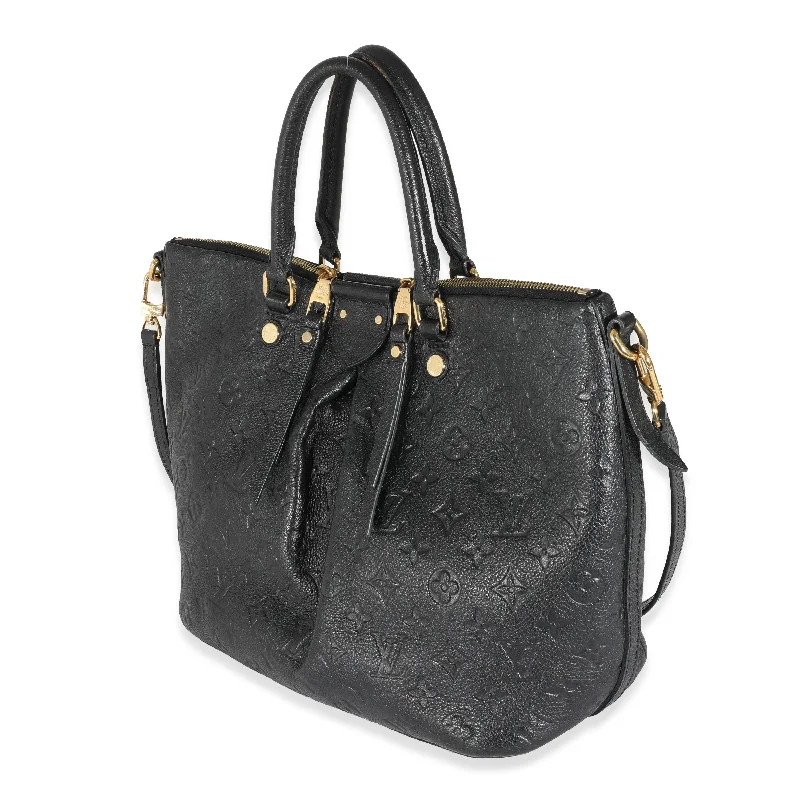 Ladies Louis Vuitton Capucines bags with gold - toned hardwareLouis Vuitton Black Empreinte Mazarine MM