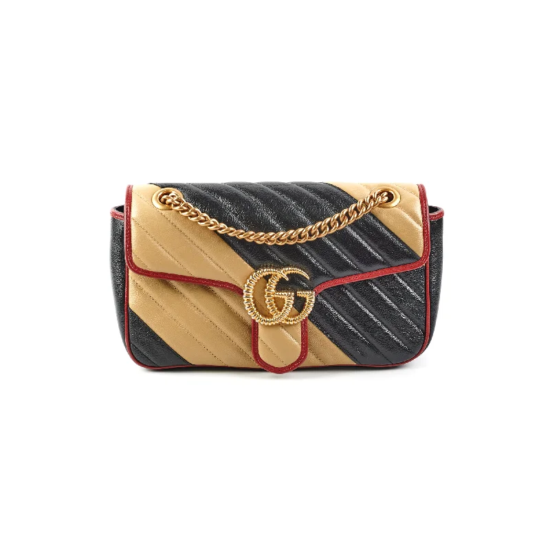 Women Gucci bags with a zippered interior pocketWomen Gucci bags with a zippered interior pocketGucci Marmont Small Two Toned