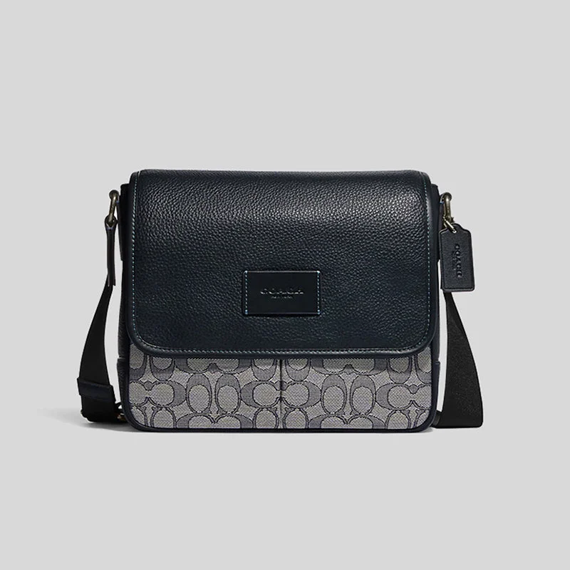 Coach Tabby bags with a classic turnlock closure for a timeless styleCOACH Sprint Map Bag 25 In Signature Jacquard Navy Midnight CE534