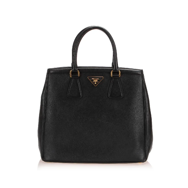 Prada Galleria bags with a structured silhouette for a professional lookPrada Saffiano Leather Parabole Tote  (SHG-13711)