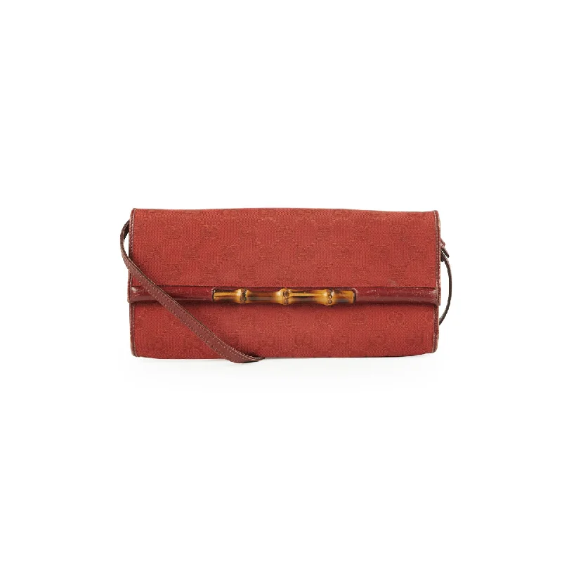 Gucci backpacks for women with a hidden back pocketGucci backpacks for women with a hidden back pocketGucci Bamboo Canvas Wallet on Chain (WOC) Red