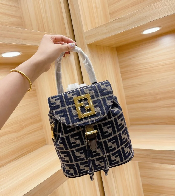 Fendi By The Way bags with a 3D - printed FF logo for a modern and textured lookFendi 2021 new woman backpack