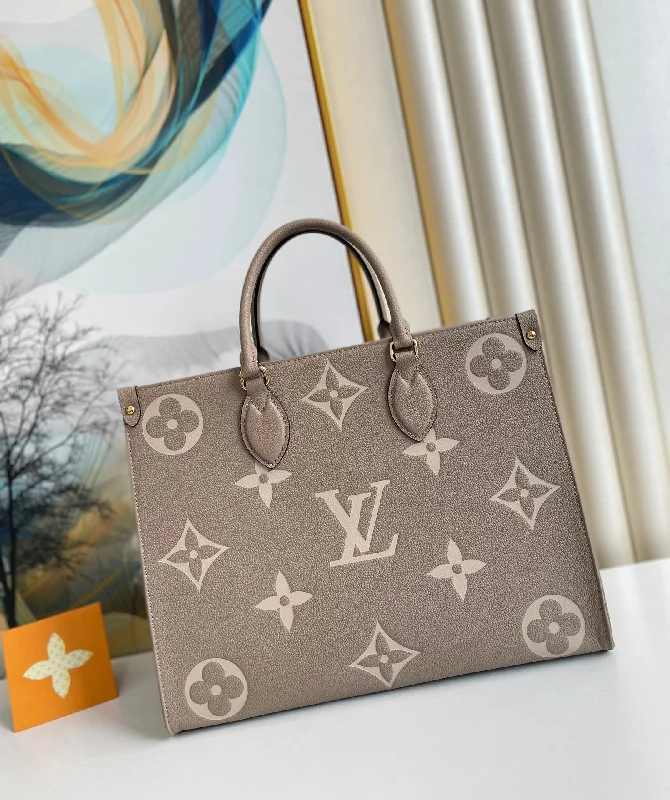 Louis Vuitton handbags with a back - zip pocket for storing valuablesLouis Vuitton OnTheGo MM Tote Bag