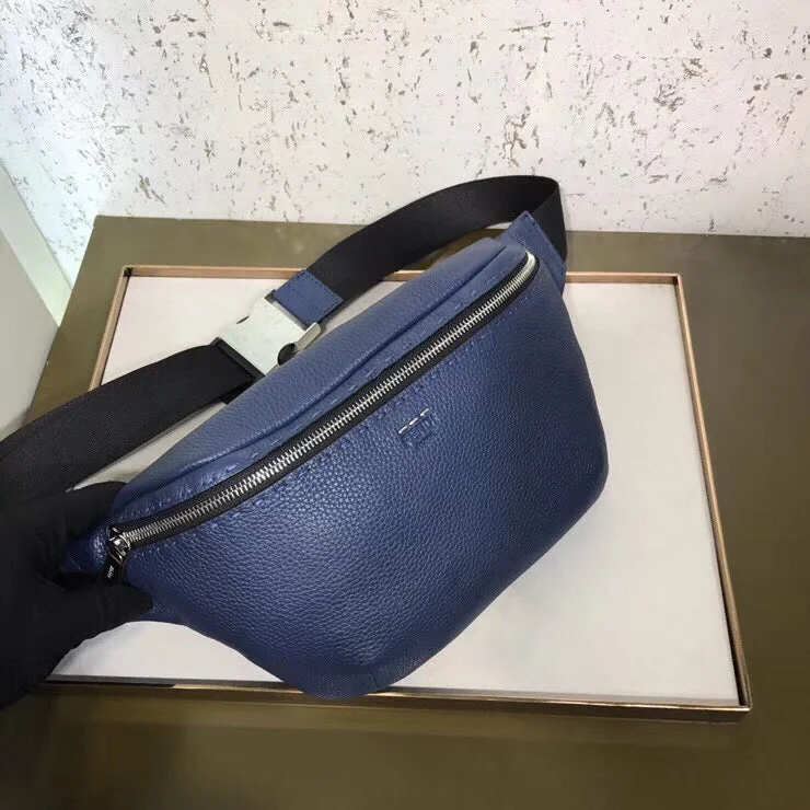 Fendi Sunshine Shopper bags with a contrast - stitched handle for a unique and stylish lookFendi Belt Bag In Blue Romano Leather