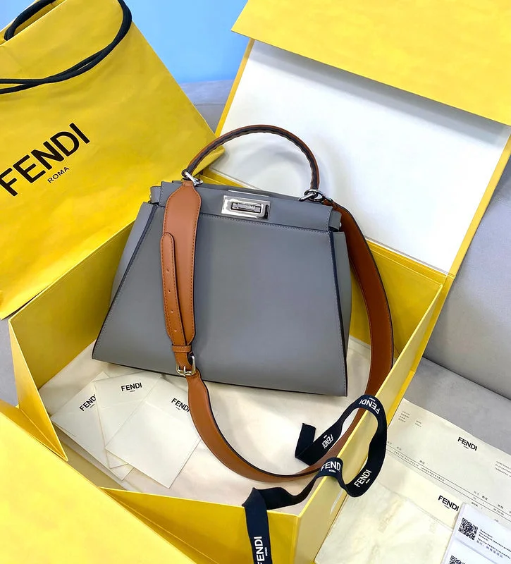 Fendi Sunshine Shopper bags with a structured silhouette and a magnetic - snap closureBC - FENDI BAGS - 100