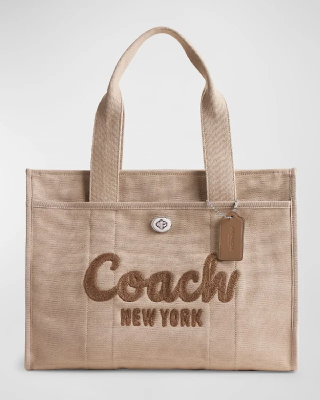 Coach backpacks with a sleek, modern design for a stylish lookLogo Canvas Cargo Tote Bag