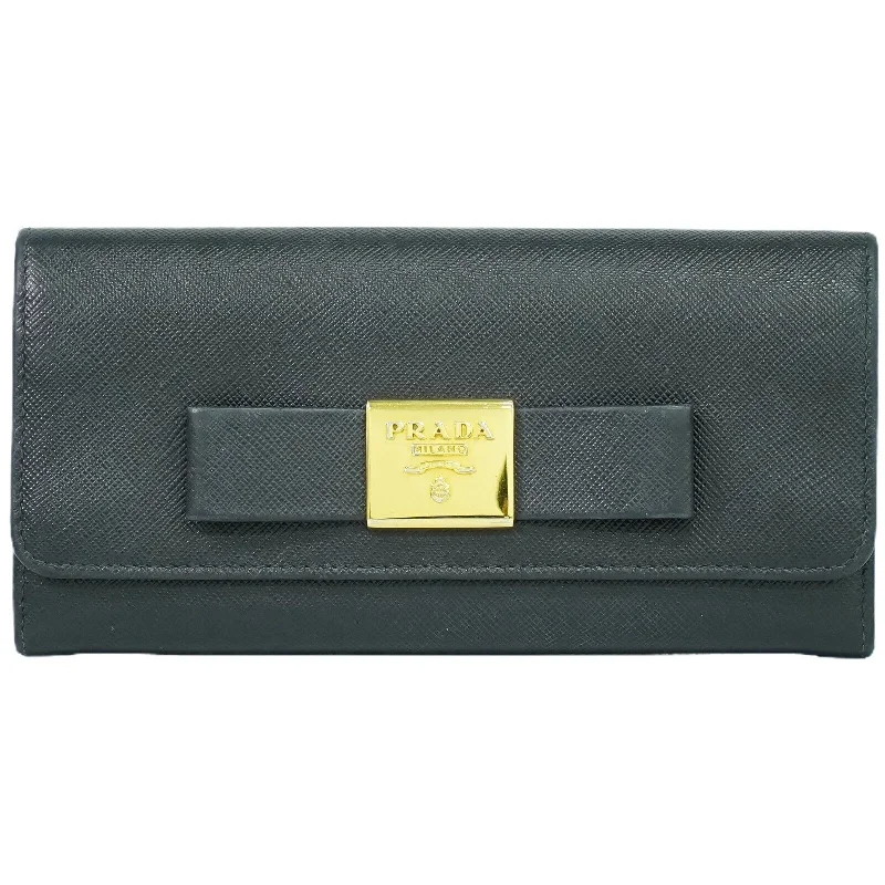 Prada Cleo bags with a contrast - colored interior for visual interestPRADA Saffiano Wallet