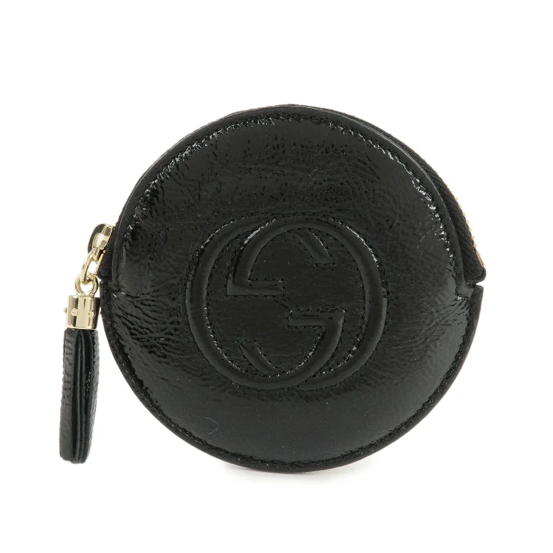 Gucci handbags for women with a back - zip pocketGucci handbags for women with a back - zip pocketGUCCI SOHO Patent Leather Coin Purse Black 337946