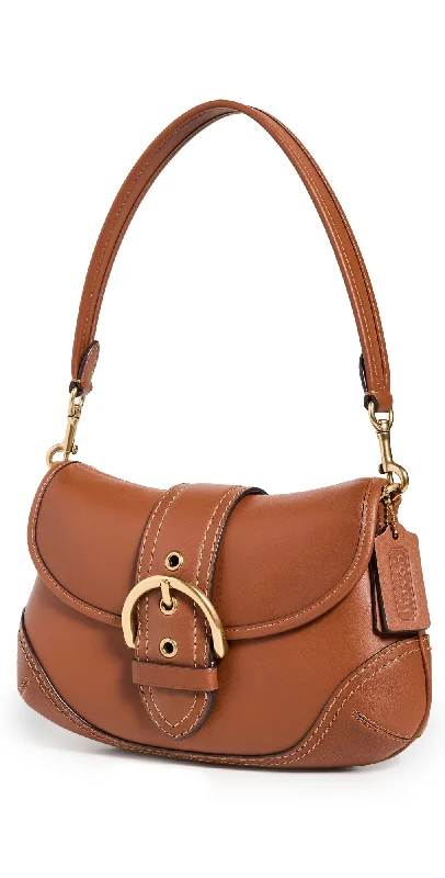 Ladies Coach shoulder bags with a tassel - decorated zipper for added charmGlovetanned Soho Bag Saddle One Size