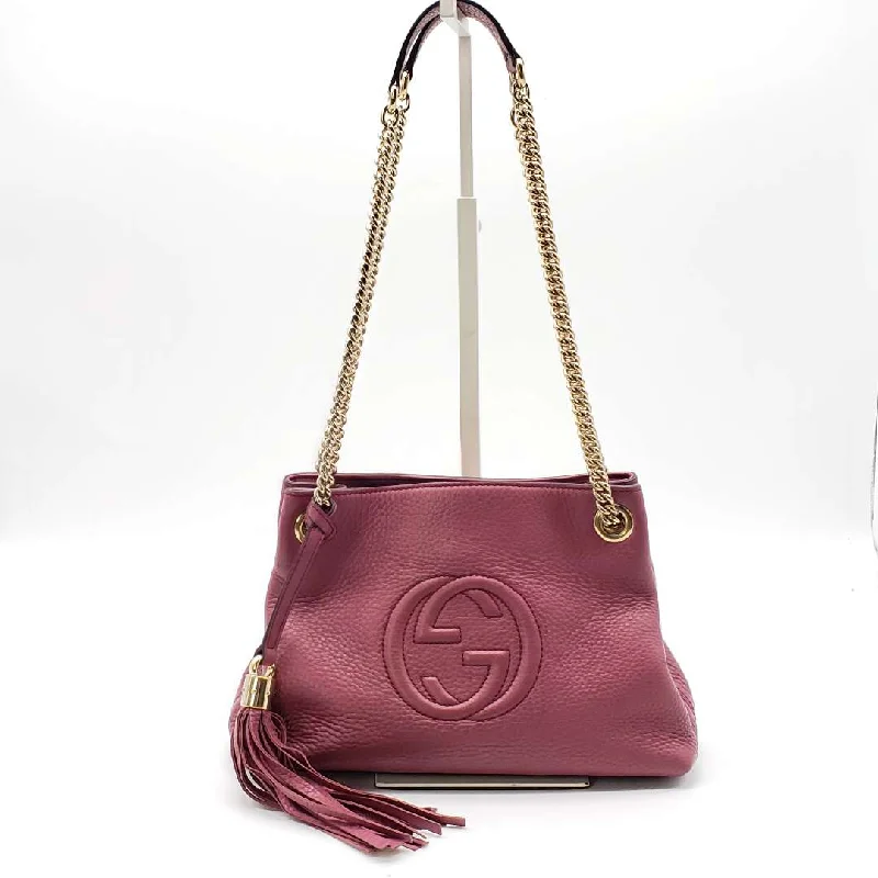 Ladies Gucci shoulder bags with a wide - width strapLadies Gucci shoulder bags with a wide - width strapGucci Soho Small on Chain Shoulder Bag