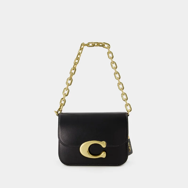 Coach tote bags with a snap - button closure and a decorative charm for styleIdol Crossbody - Coach - Leather - Black