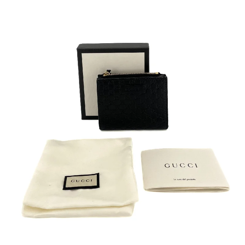 Women Gucci bags with a detachable mirror insideWomen Gucci bags with a detachable mirror insideEnvelope Guccissima Leather Black Wallet