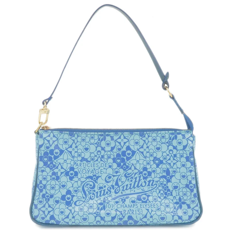 Louis Vuitton backpacks with a padded laptop compartment for travelLouis Vuitton PVC Enamel Cosmic Blossom Pochette Blue M93167