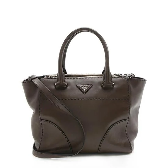 Prada Re - Edizione 2005 bags with a retro - inspired designPrada Saffiano Leather Stitched City Small Tote - FINAL SALE (SHF-11075)