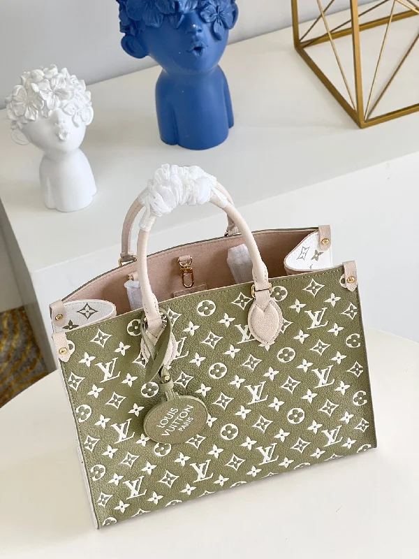 Louis Vuitton tote bags with a spacious interior and multiple pocketsLouis Vuitton OnTheGo MM Bag