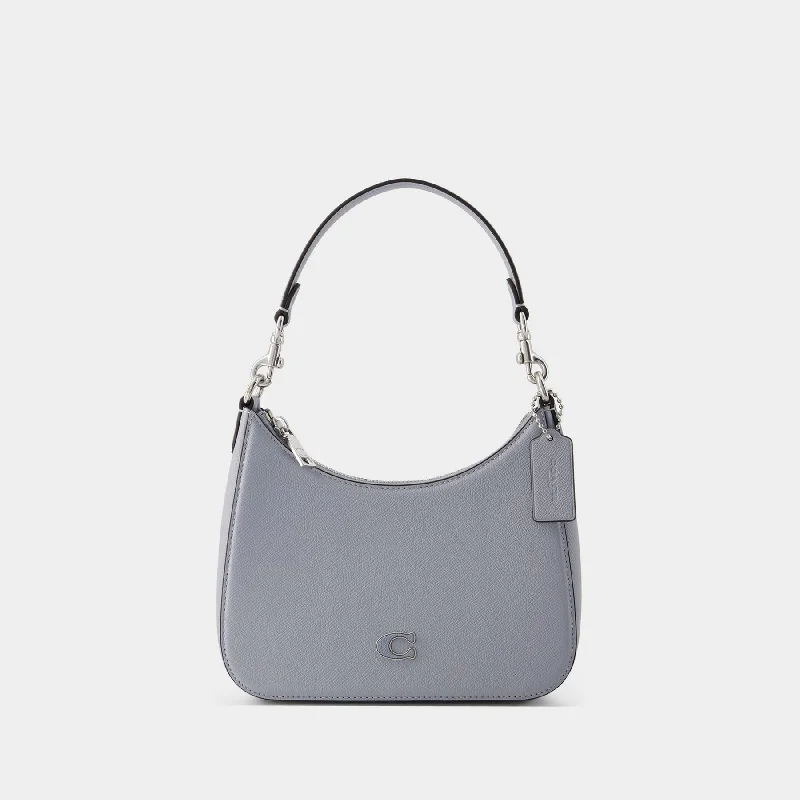 Coach Dempsey bags with a leather - wrapped drawstring for a luxurious feelCrossbody Hobo Bag - Coach - Leather - Grey Blue