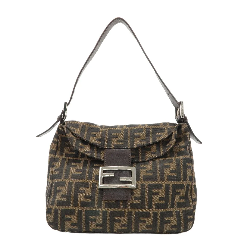 Fendi bags with a Bluetooth - enabled key finder for never losing keys againFENDI Zucca Canvas Leather Shoulder Bag Hand Bag 26423Used F/S