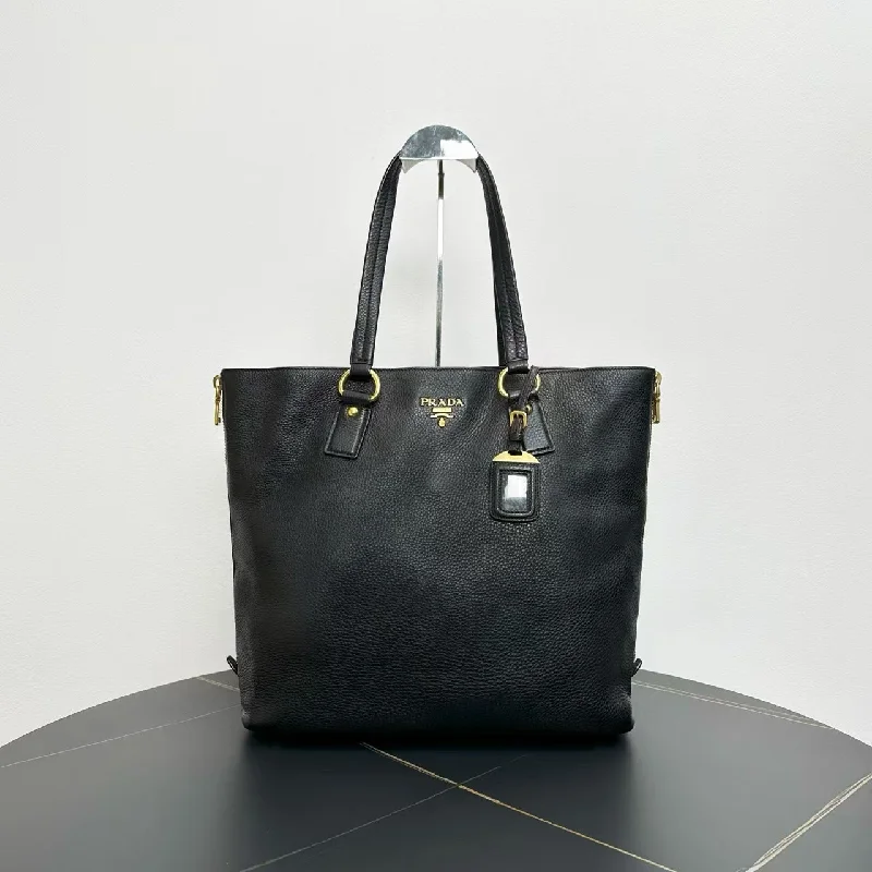 Prada Cleo bags with a snakeskin - effect panel for a bold and trendy lookPrada Black Leather Tote Bag 38 Size