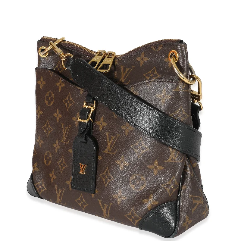 Louis Vuitton Twist bags with a snakeskin - effect panel for a bold lookLouis Vuitton Black Leather Monogram Canvas Odeon PM