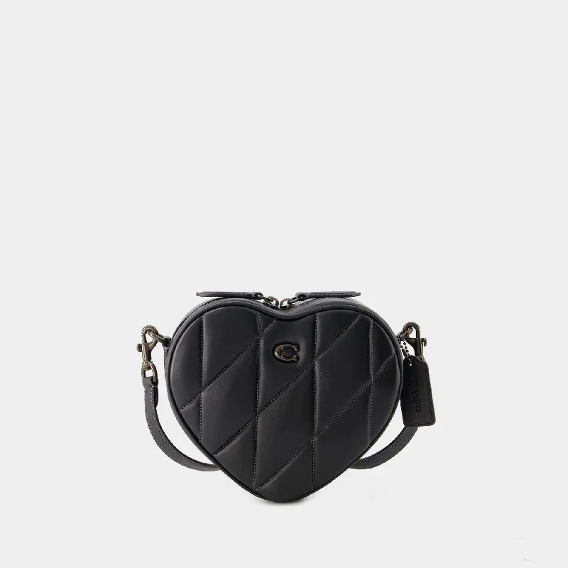 Ladies Coach crossbody bags with a single - strap design for simplicityHeart Crossbody - Coach - Leather - Black