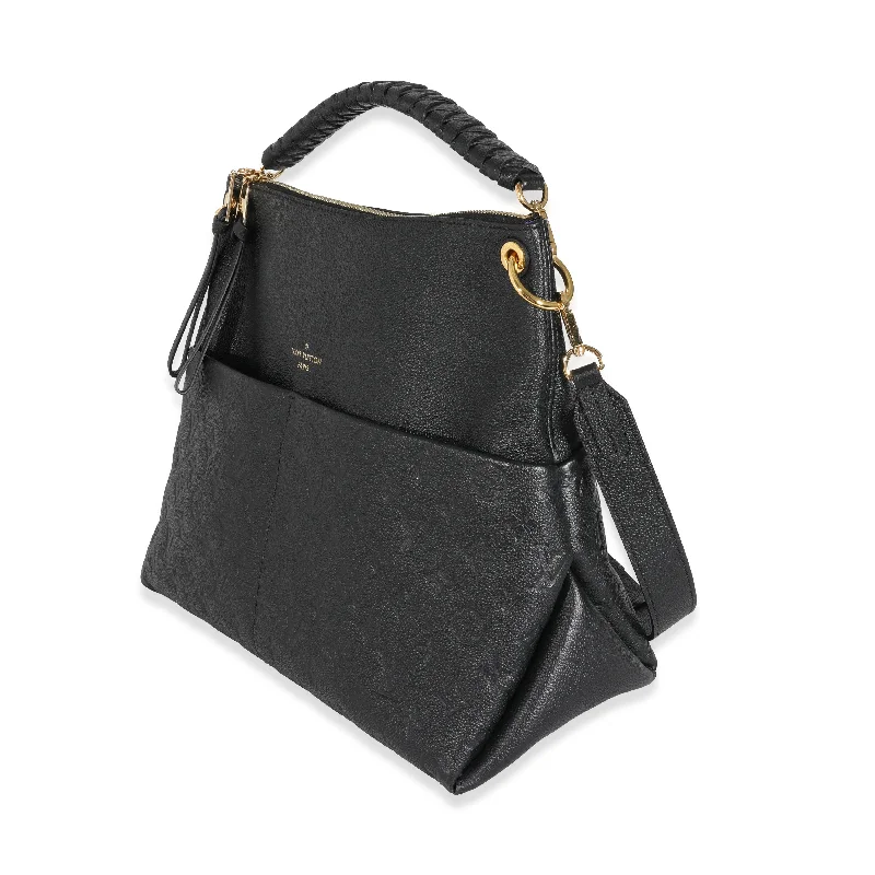 Louis Vuitton bags with a magnetic snap closure for easy accessLouis Vuitton Black Empreinte Maida Hobo