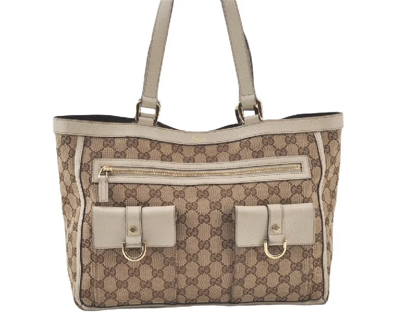 Women Gucci Sylvie bags with a crystal - embellished web stripeWomen Gucci Sylvie bags with a crystal - embellished web stripeAuthentic GUCCI Abbey Shoulder Tote Bag GG Canvas Leather 146247 Brown 7057K