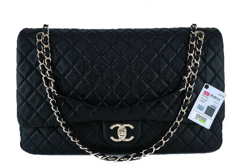 Chanel Medium Tote Bag for Office LadiesChanel Black 17S XXL Runway Travel Classic Flap Bag GHW