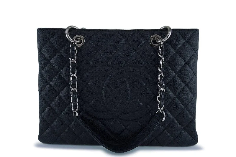 Chanel bags with classic and elegant designsChanel Black Caviar Classic Grand Shopper Tote GST Shopping Bag SHW