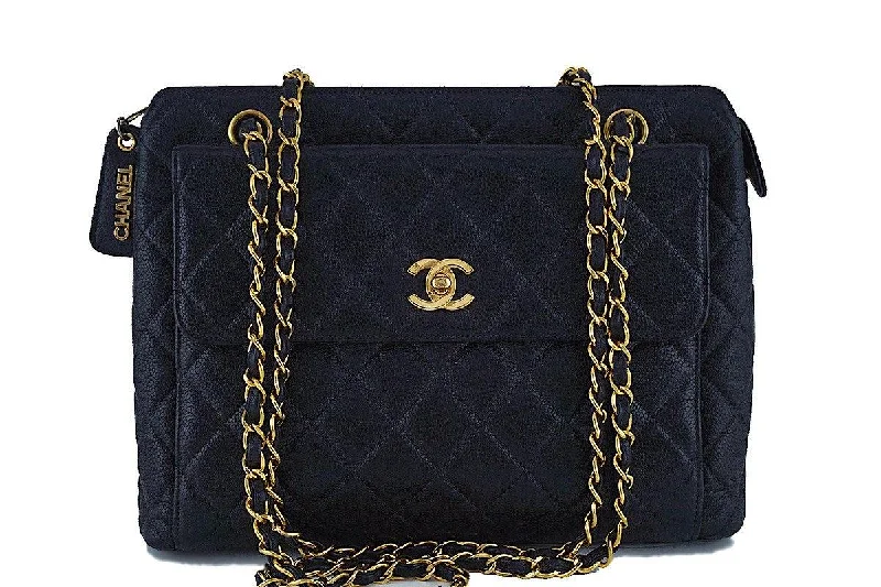 Chanel bags perfect for everyday elegChanel Black Caviar Classic Quilted Flap Shopper Tote Bag