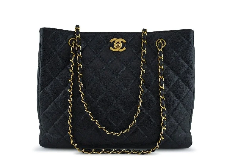 Chanel bags with the perfect balance of luxury and functionalityChanel Black Caviar Classic Quilted Shopper Tote Bag 24kgp