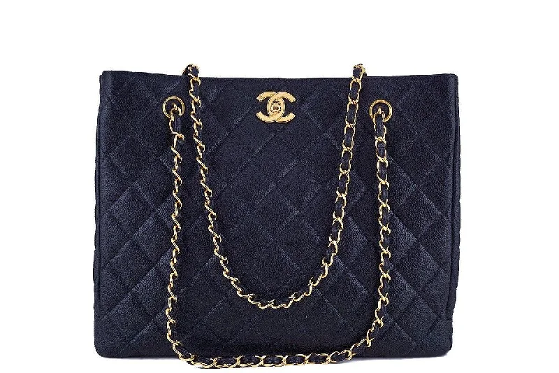 Chanel Lightweight Handbag for Daily ErrandsChanel Black Caviar Classic Quilted Shopper Tote Bag