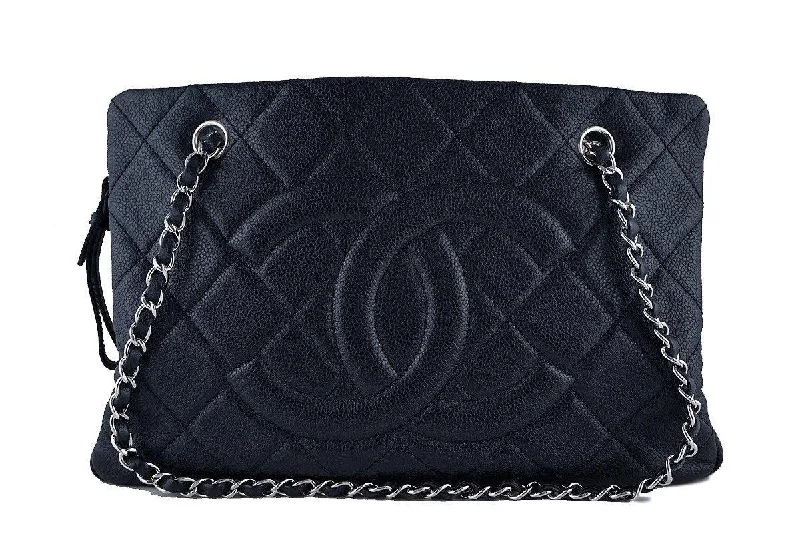 Chanel bags as wedding day accessoriesChanel Black Caviar Quilted Timeless Grand Shopping Tote GST Bag