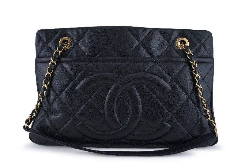 Chanel bags that pair perfectly with any outfitChanel Black Caviar Timeless Tote GST Grand Shopping Bag GHW