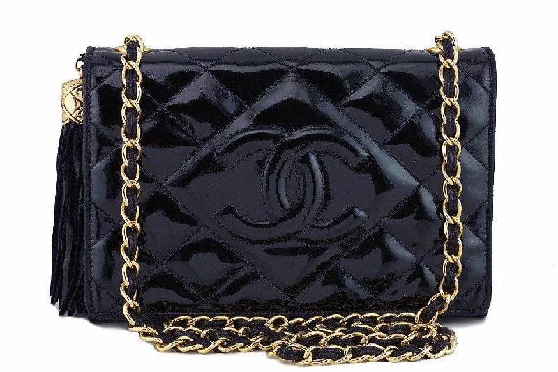 Chanel Vintage Inspired Handbag for Retro LoversChanel Black Classic Flap, Timeless Vintage Tassel Bag