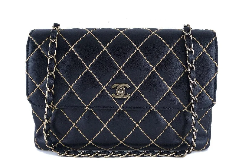 Chanel bags in luxury boutiques worldwideChanel Black Contrast Stitch Surpique Jumbo Classic Flap Bag