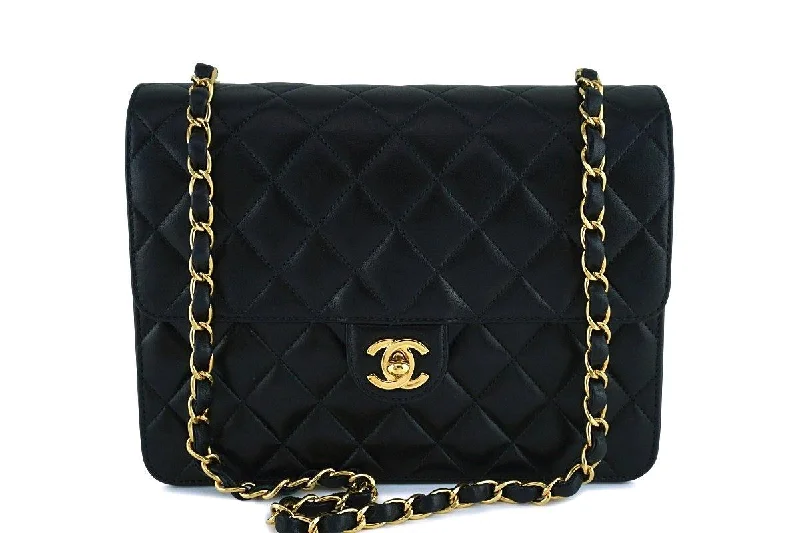 Chanel Luxury Handbag for High - End EventsChanel Black Lambskin Classic Vintage Timeless Flap Bag GHW